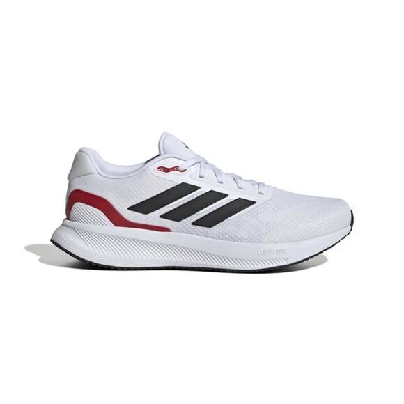 NEW Adidas Runfalcon 5 Wide Men’s Size 9 Running Shoes IE0551 White/Red/Black - Picture 1 of 6